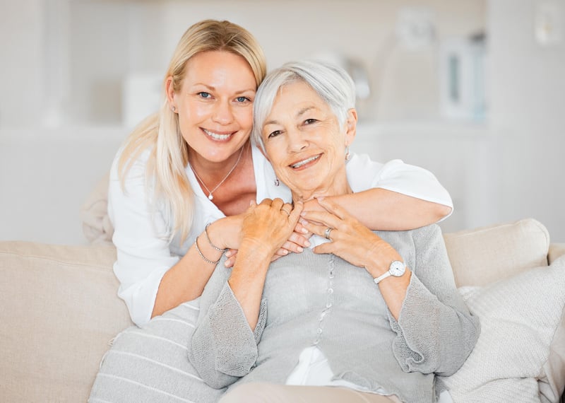 memory care mother and daughter
